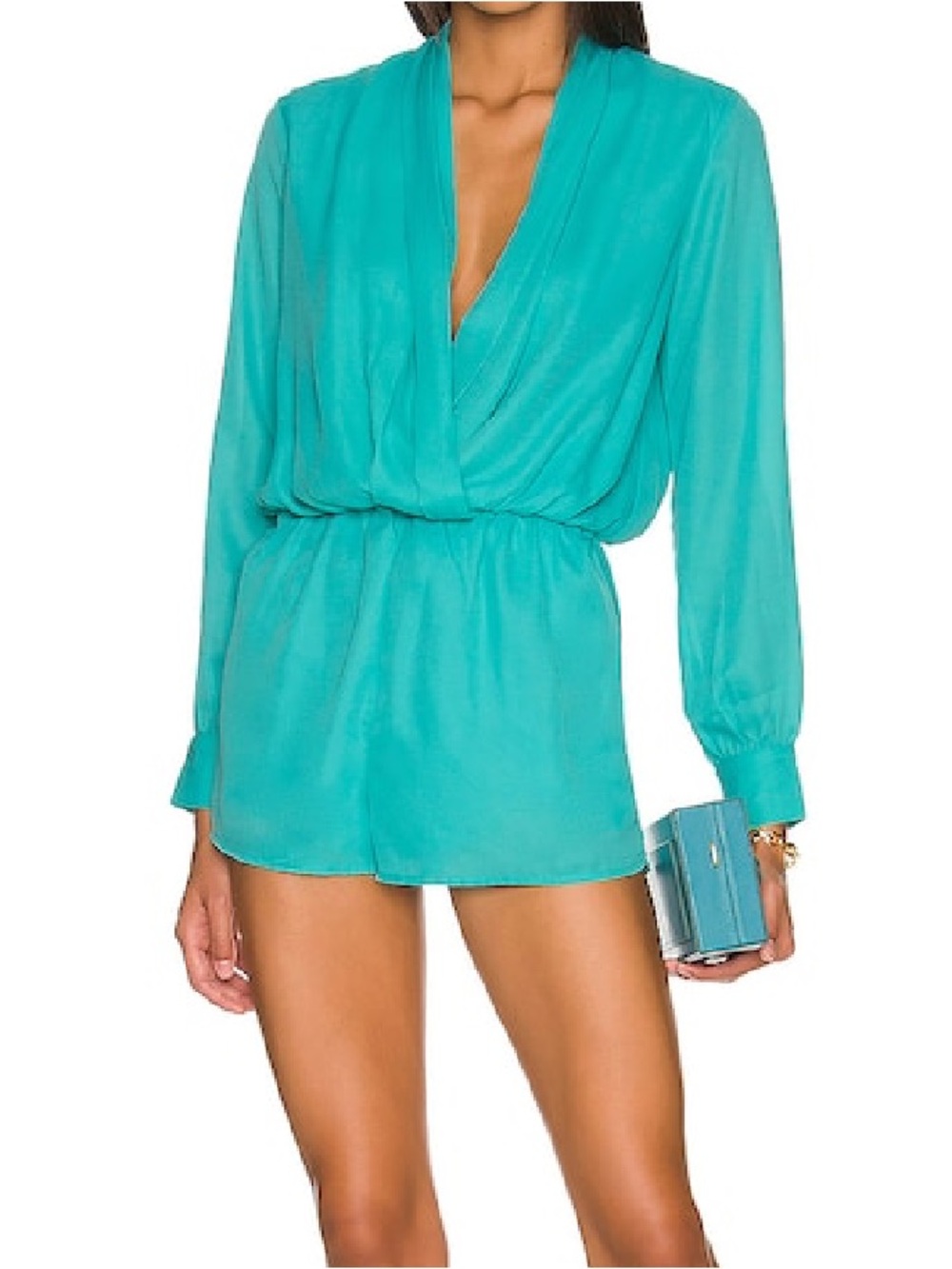 Superdown Teal Romper